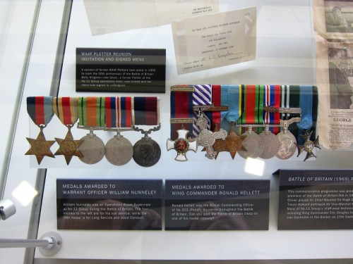 Warrant Officer William Nunneley and Wing Commander Ronald Kellett's medals