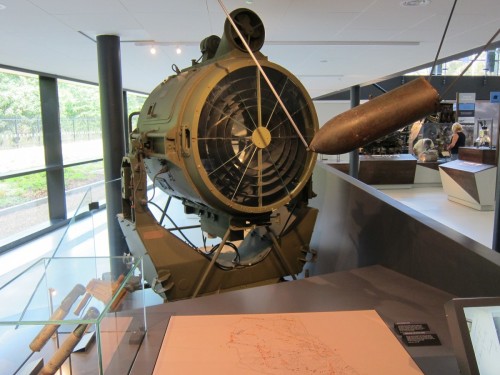 Searchlight for picking out enemy aircraft in the night sky